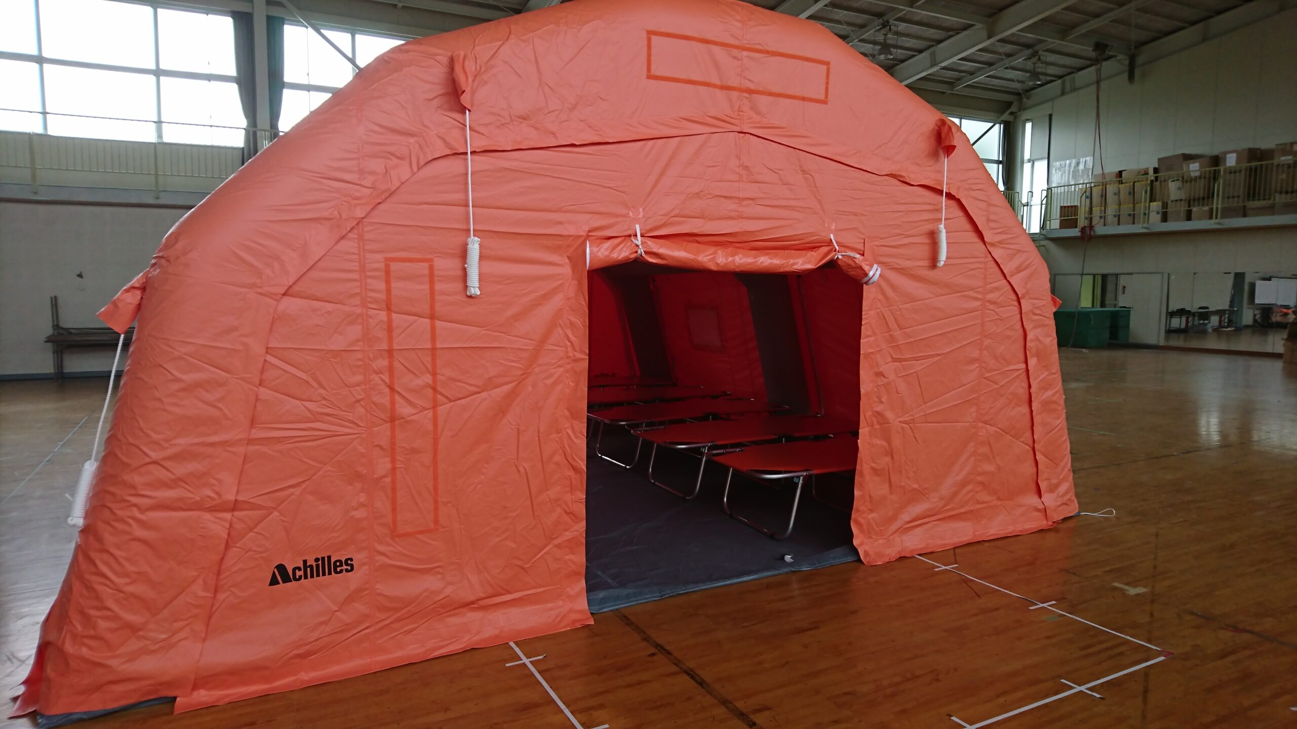 防災用エアーテント